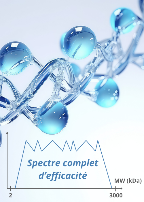 Spectre complet pour une action complete et optimisee sur la peau